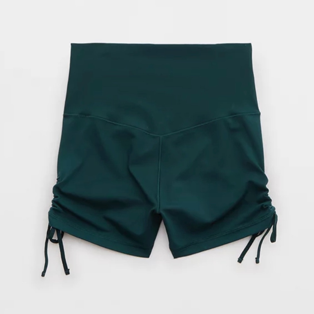 Aerie Teal High-Rise Athletic Shorts - Picture 3 of 7